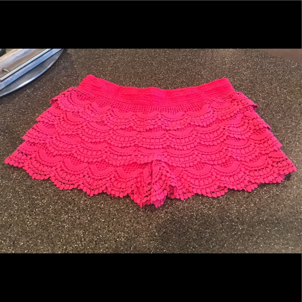 Pink Crochet Shorts, Excellent Condition